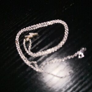 Elegant Silver Men's Chain Necklace with Gold/Dimond lightning bolt pendant.